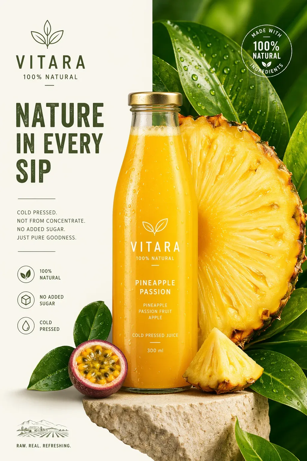 Product poster for a citrus drink