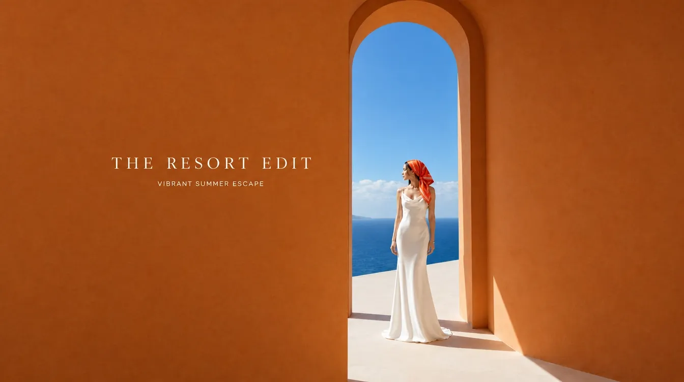 Fashion portrait inside an orange doorway