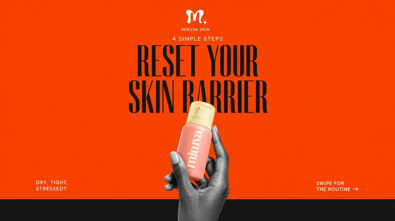 Orange skincare campaign layout