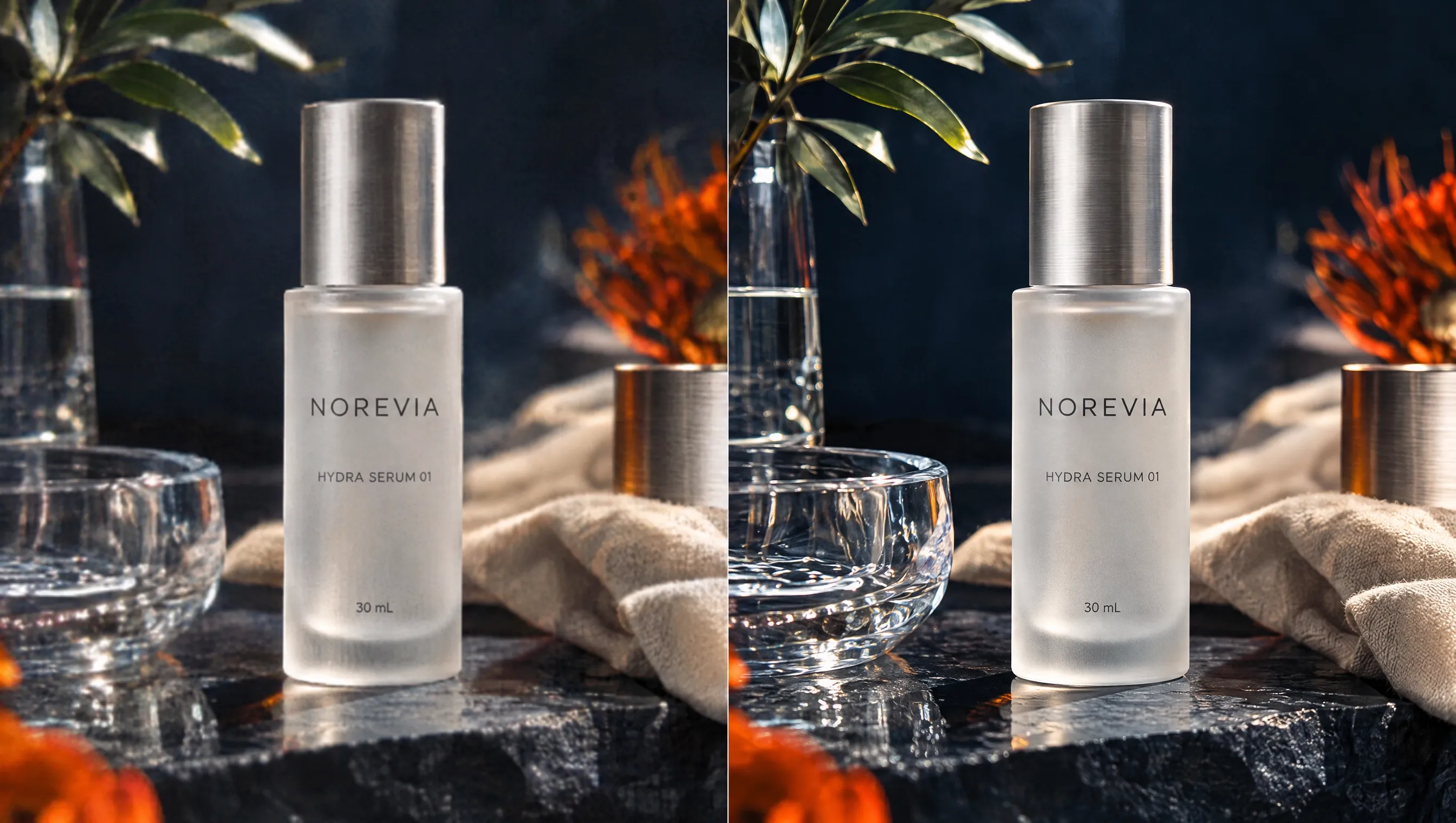 Skincare bottle presented with fine product detail.