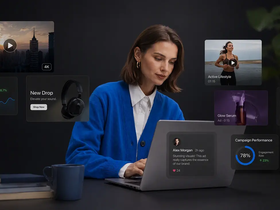 Creator demonstrating a visual storytelling workflow.