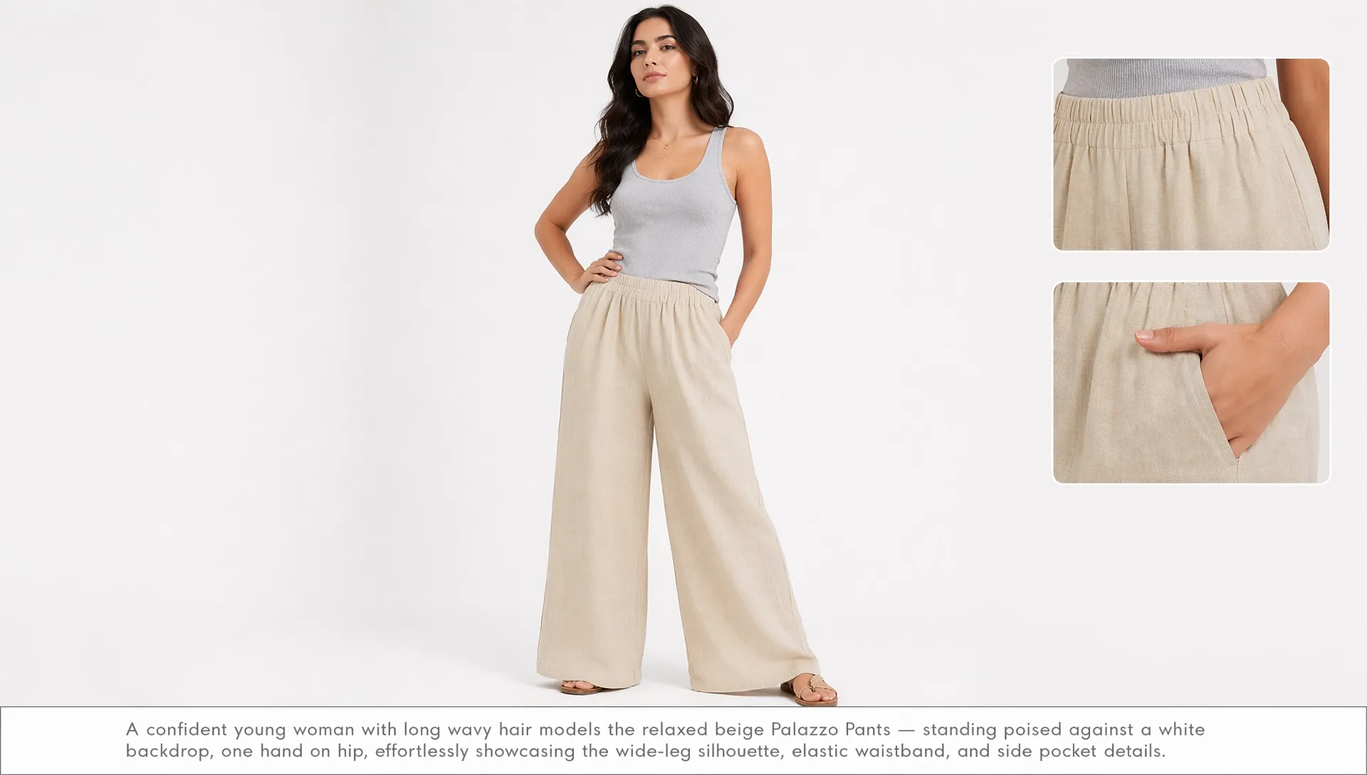 Clothing product shown in a fashion collage.