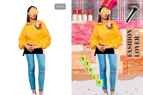 Woman against a bright yellow backdrop.